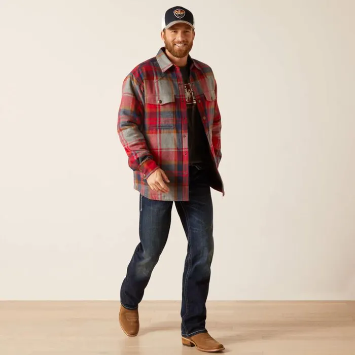 Jackets and Vests Men Ariat Hoffman Shirt Jacket Merlot Jackets and Vests Men Ariat Hoffman Shirt Jacket Merlot