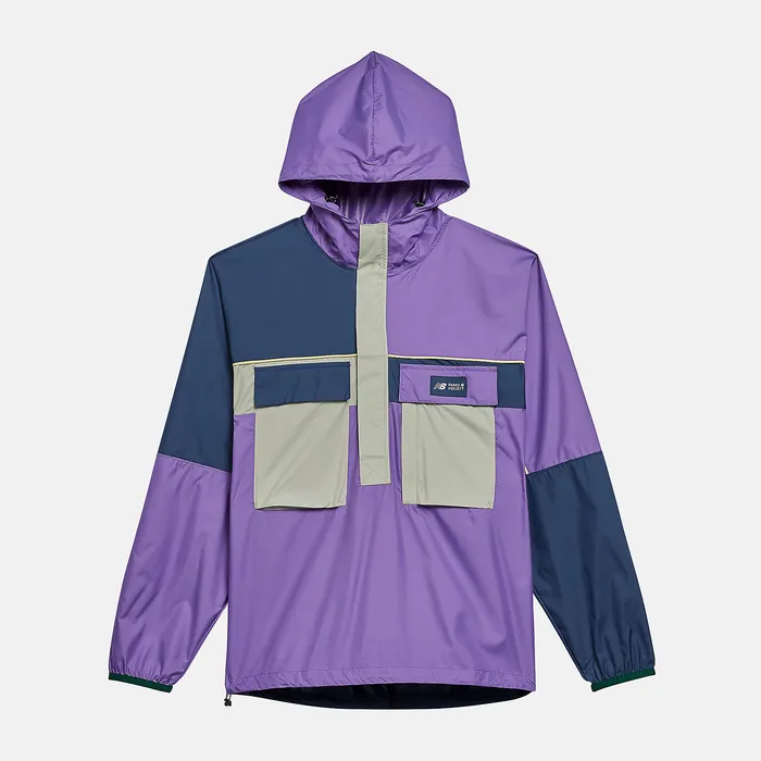 Jackets and Vests New Balance Men Parks Project x New Balance Packable Anorak Jacket SOUR GRAPE