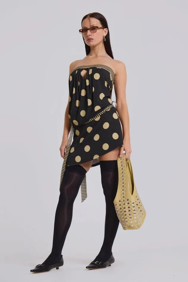 Jaded London Accessories Women Osmium Studded Leather Bag In Beige Cream