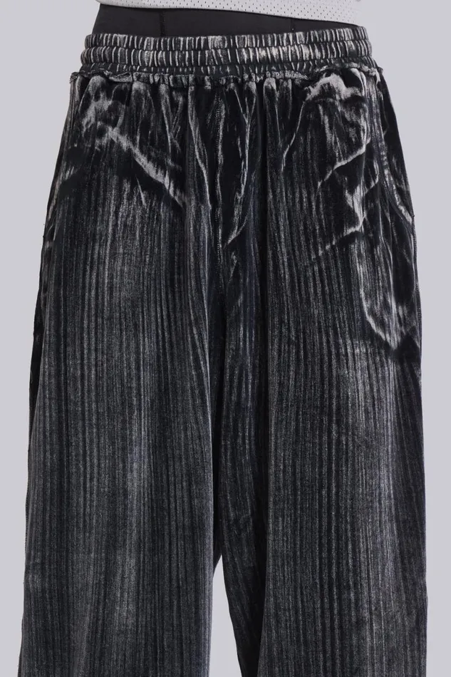 Jaded London Baggy Joggers and Sweatpants WomenUnisex Crease Velour Baggy Monster Joggers Grey