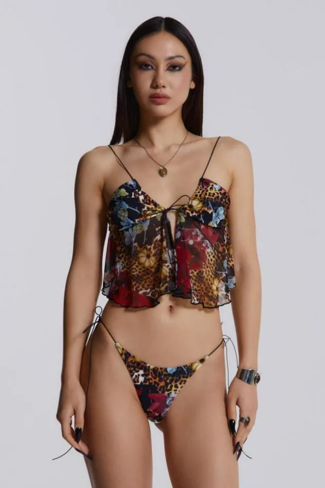 Jaded London Bikini Bottoms Women Antoinette Micro Tie Side Bikini Bottoms Multi