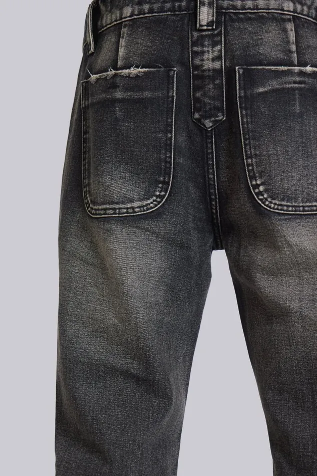 Jaded London Bootcut Jeans Men Washed Black Blaze Jeans Washed Black