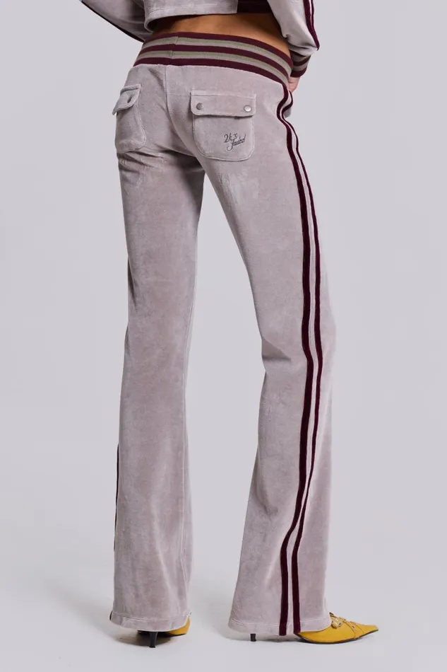 Jaded London CoOrds Women 27 Velour Low Rise Bootcut Trousers Multi