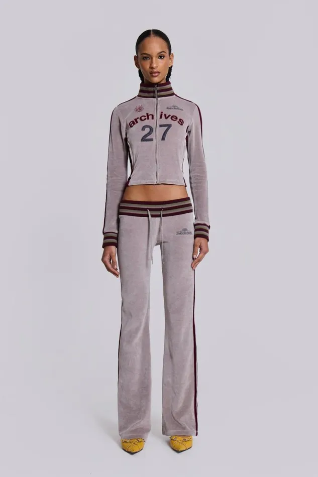 Jaded London CoOrds Women 27 Velour Low Rise Bootcut Trousers Multi