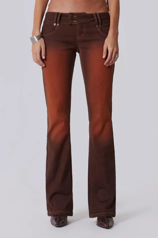 Jaded London CoOrds Women Genesis Low Rise Jeans Orange