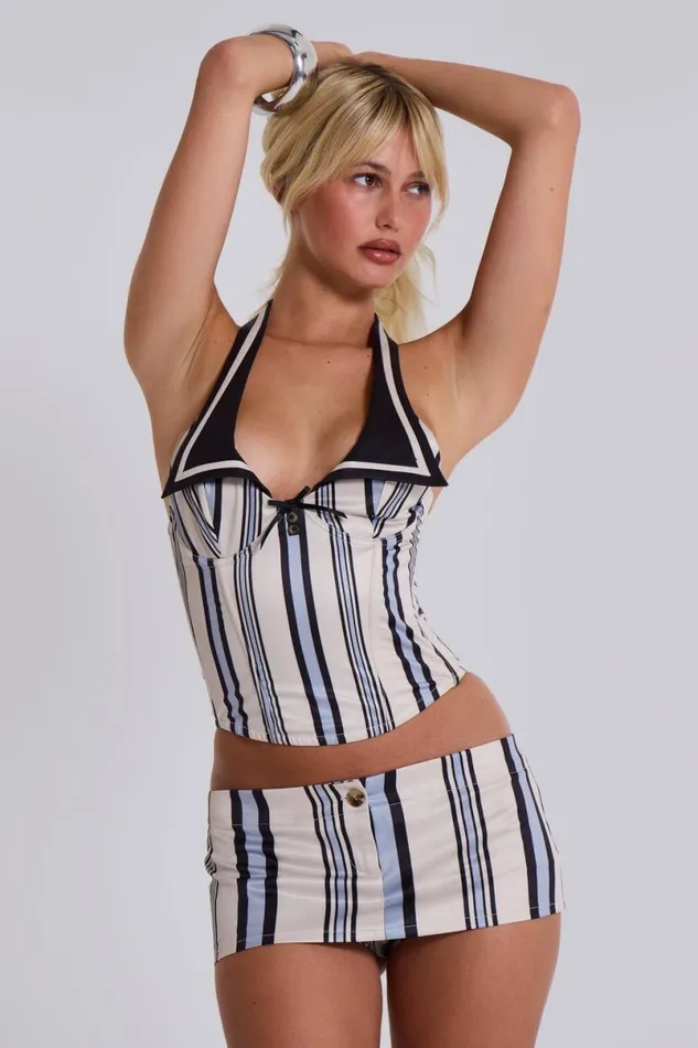 Jaded London CoOrds Women Nauti Girlfriend Stripe Corset Multi