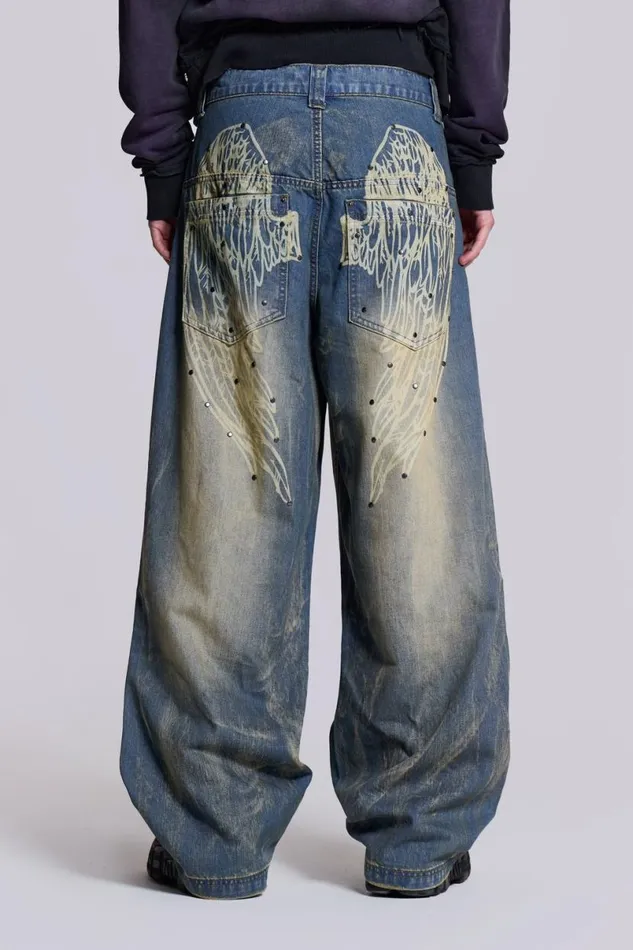 Jaded London Colossus Jeans Men Blue Ethereal Colossus Jeans Blue
