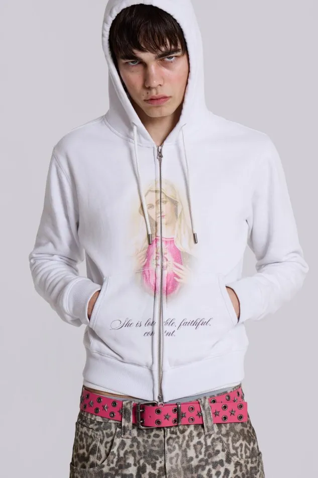 Jaded London Hoodies and Sweatshirts Men Mother Hoodie White