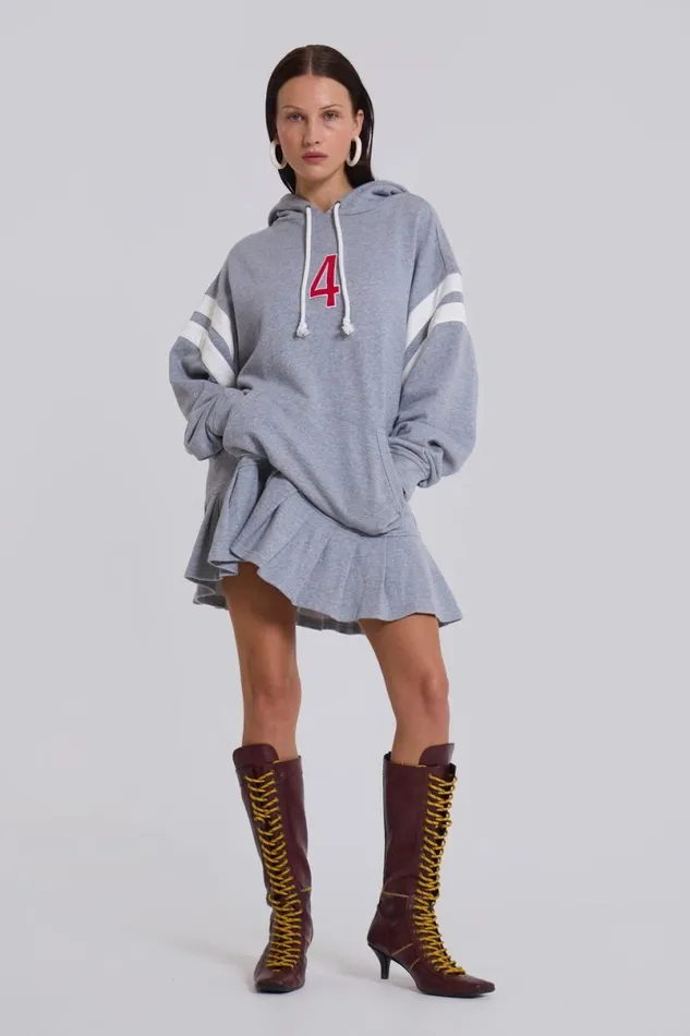 Jaded London Hoodies and Sweatshirts Women 4 Or Nothing Sweater Dress In Grey Marl Grey