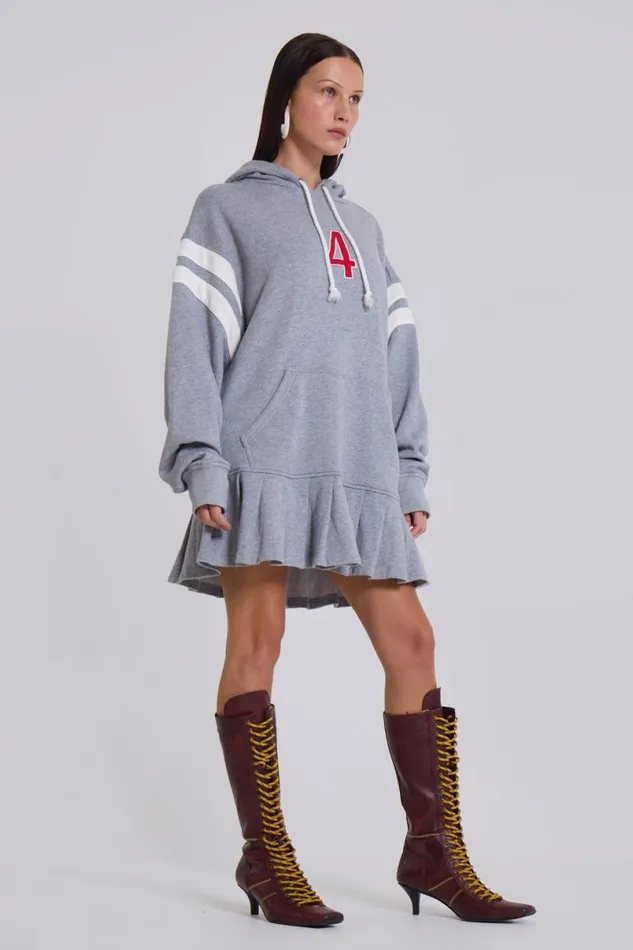 Jaded London Hoodies and Sweatshirts Women 4 Or Nothing Sweater Dress In Grey Marl Grey