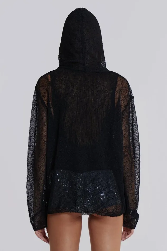 Jaded London Hoodies and Sweatshirts Women Haze Knit Hoodie Black