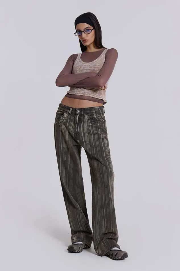 Jaded London Jeans Women Jana Stripe Jeans Blue