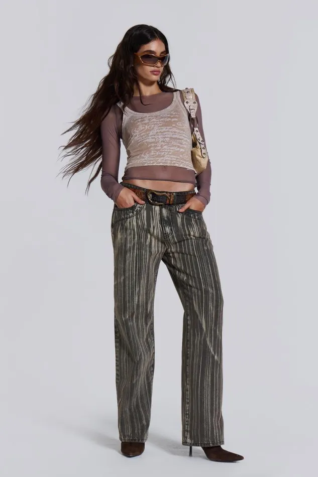 Jaded London Jeans Women Jana Stripe Jeans Blue