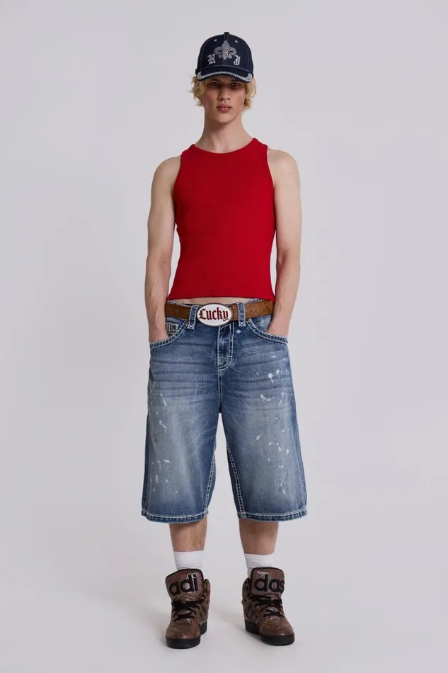 Jaded London Jeans Women Rock Revival Axel Colossus Jorts Blue