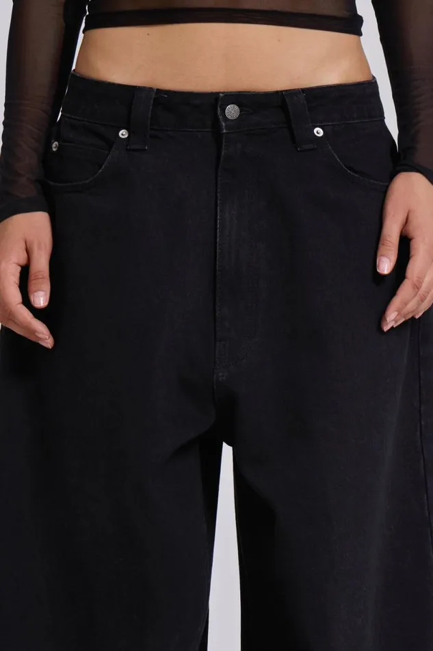Jaded London Jeans WomenUnisex Solid Black XL Colossus Jeans Black