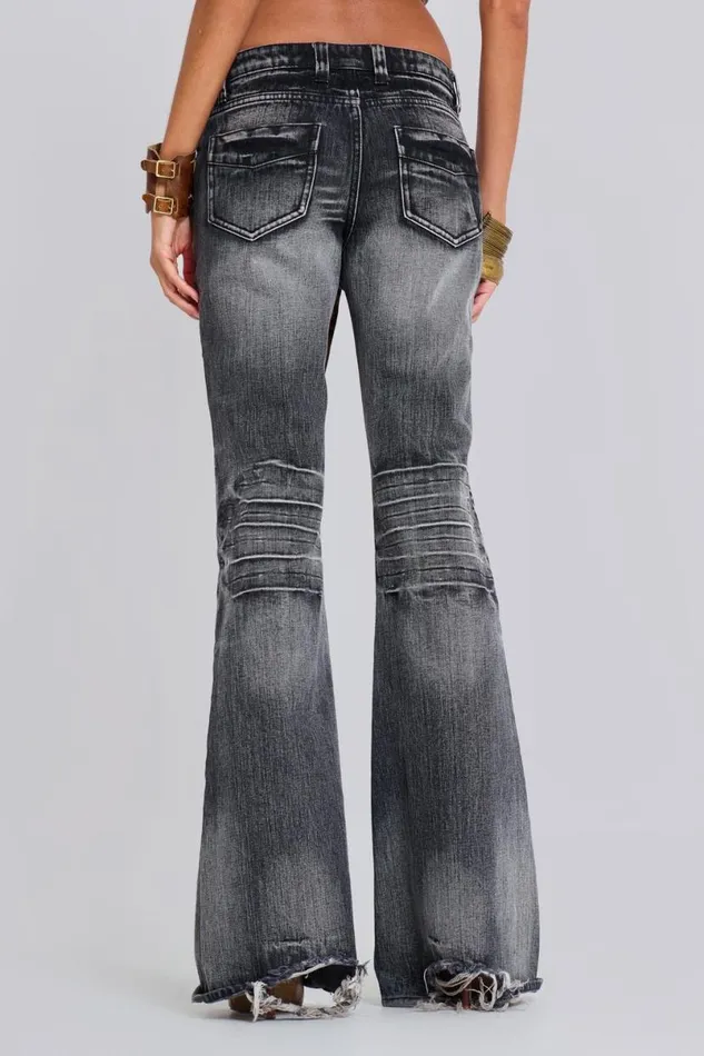 Jaded London Jeans WomenUnisex Washed Black Drift Jeans Black