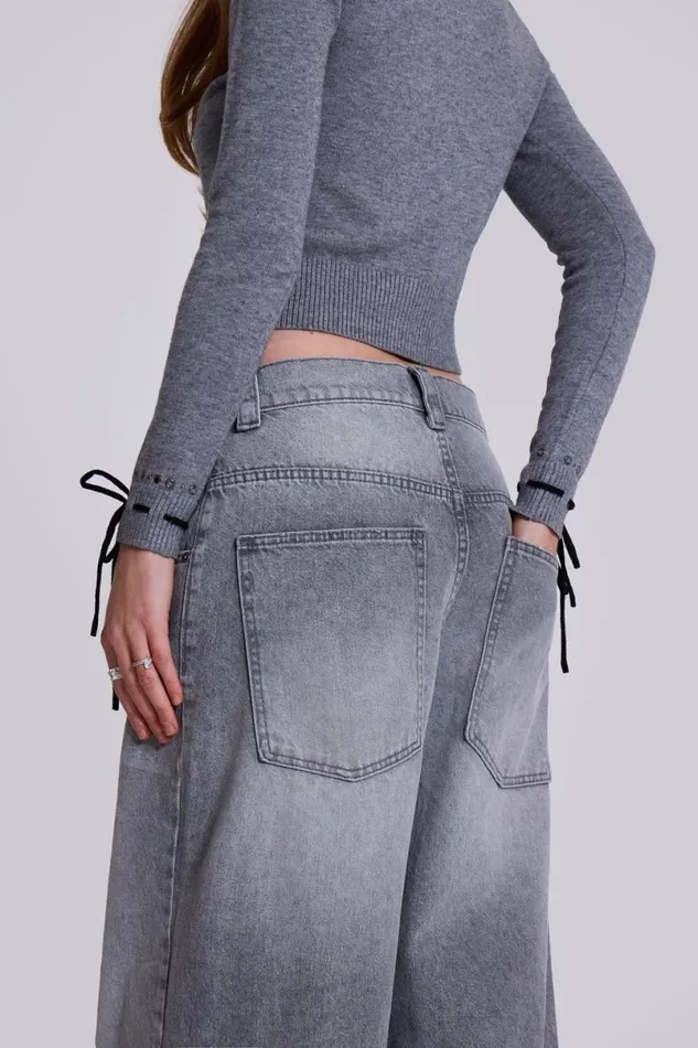 Jaded London Jeans Women Washed Grey Colossus Jeans Light Grey