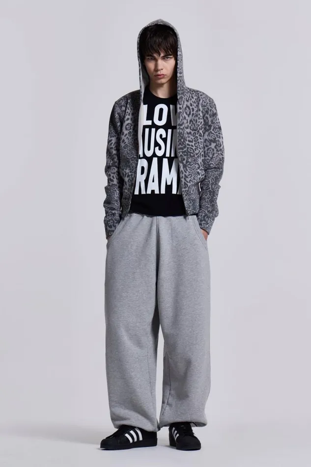 Jaded London Joggers and Sweatpants Men Grey Marl Cuffed Baggy Monster Joggers Grey Jaded London Joggers and Sweatpants Men Grey Marl Cuffed Baggy Monster Joggers Grey