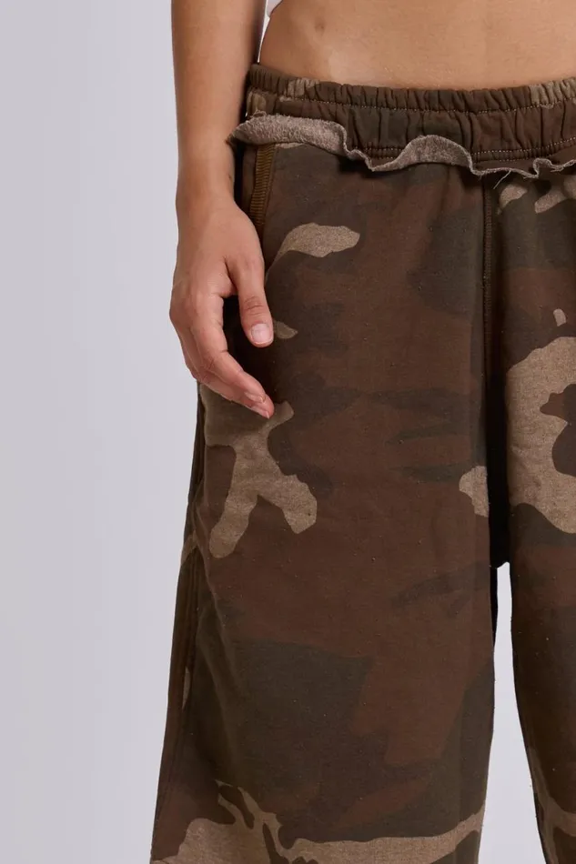 Jaded London Jorts and Shorts Men Camo Monster Jogger Shorts Camo