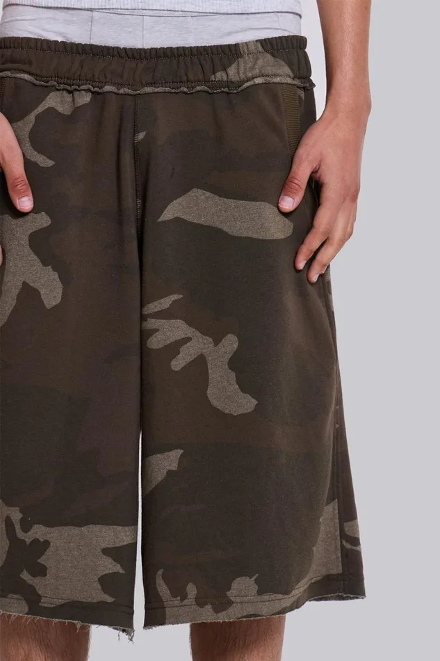 Jaded London Jorts and Shorts Men Camo Monster Jogger Shorts Camo