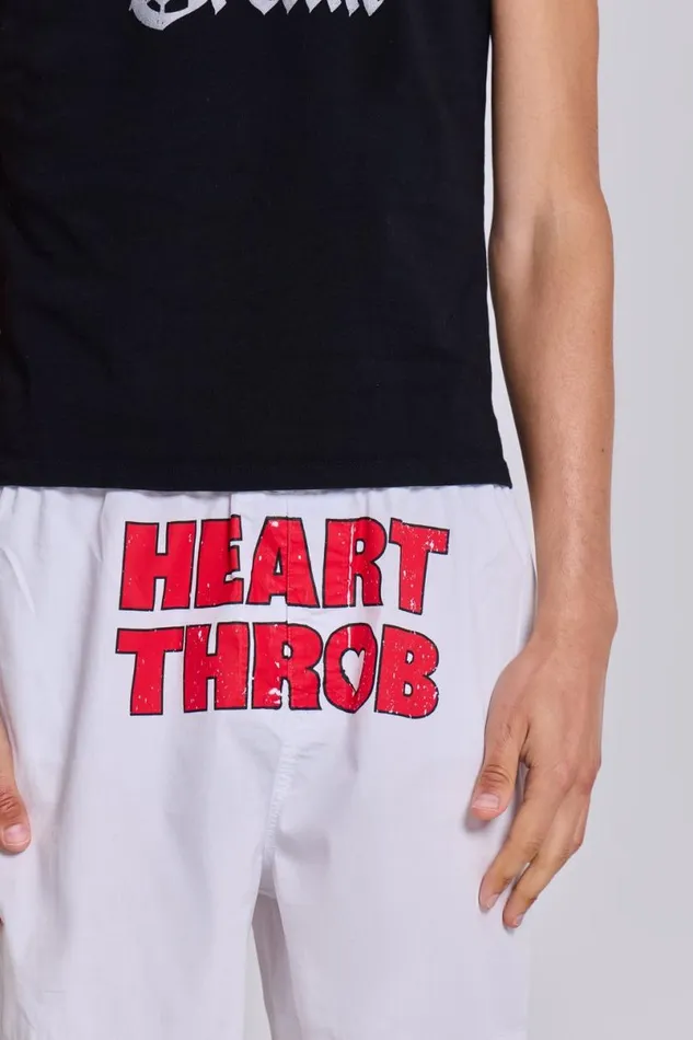 Jaded London Jorts and Shorts Men Heart Throb Boxers White