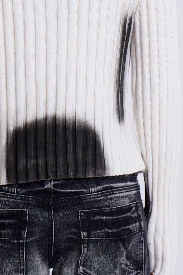 Jaded London Knitwear Men White Asymmetric Luster Knit White