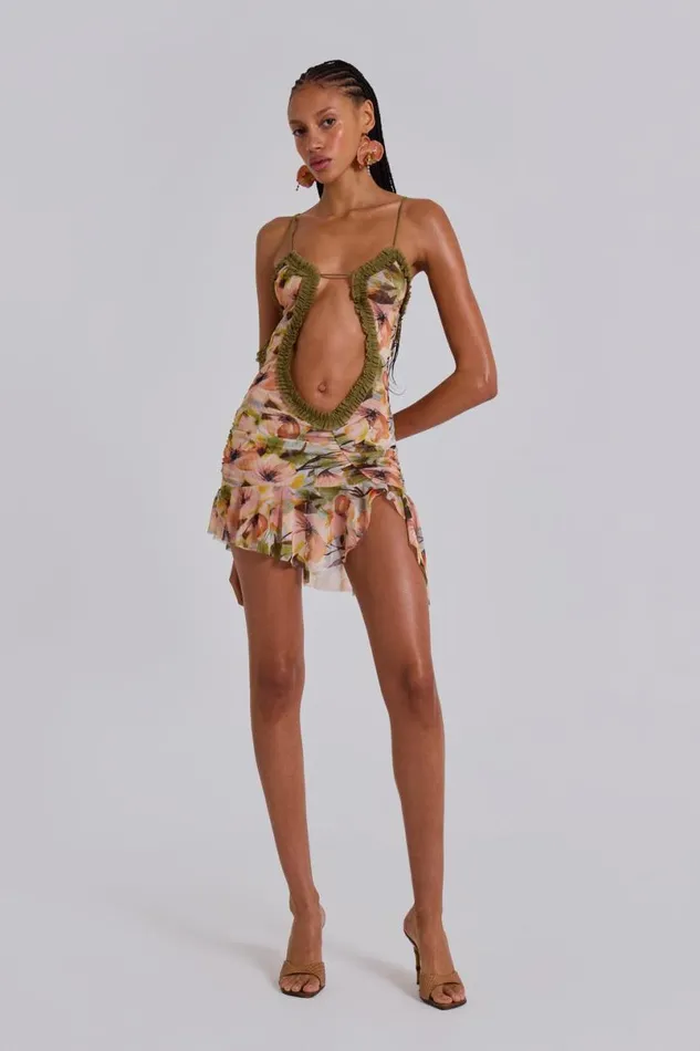 Jaded London Mini Dresses Women Sunrise Bloom Mini Fatale Dress Light Floral