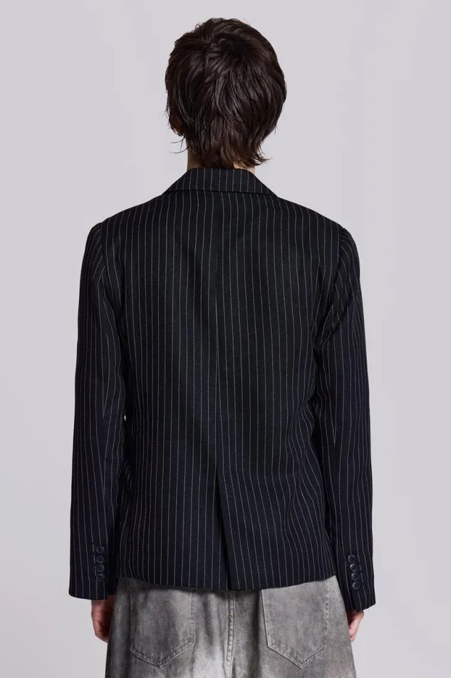 Jaded London Outerwear Men Slim Fit Pinstripe Blazer