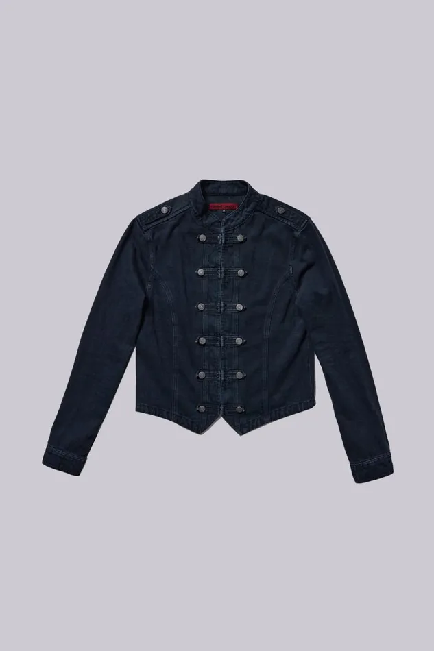 Jaded London Outerwear Men Washed Black Rebel Jacket Black
