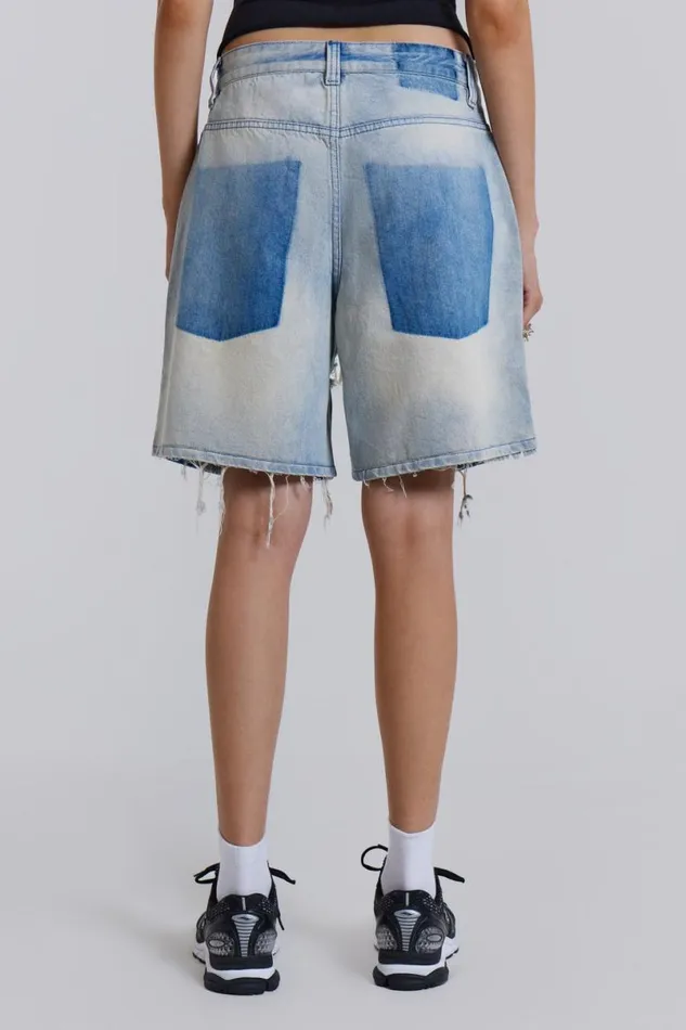 Jaded London Shorts and Jorts Women Vault Denim Shorts Blue