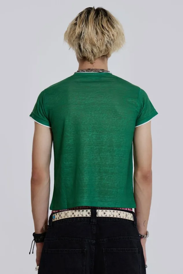 Jaded London TShirts and Vests Men Bones Tee Green