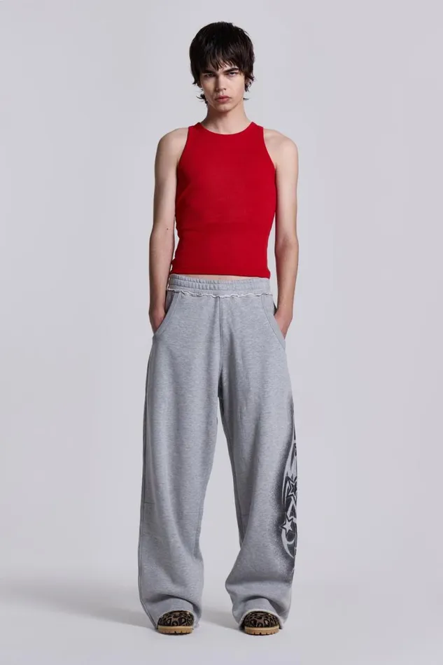 Jaded London TShirts and Vests Men NTRLS Red Ribbed Vest Red