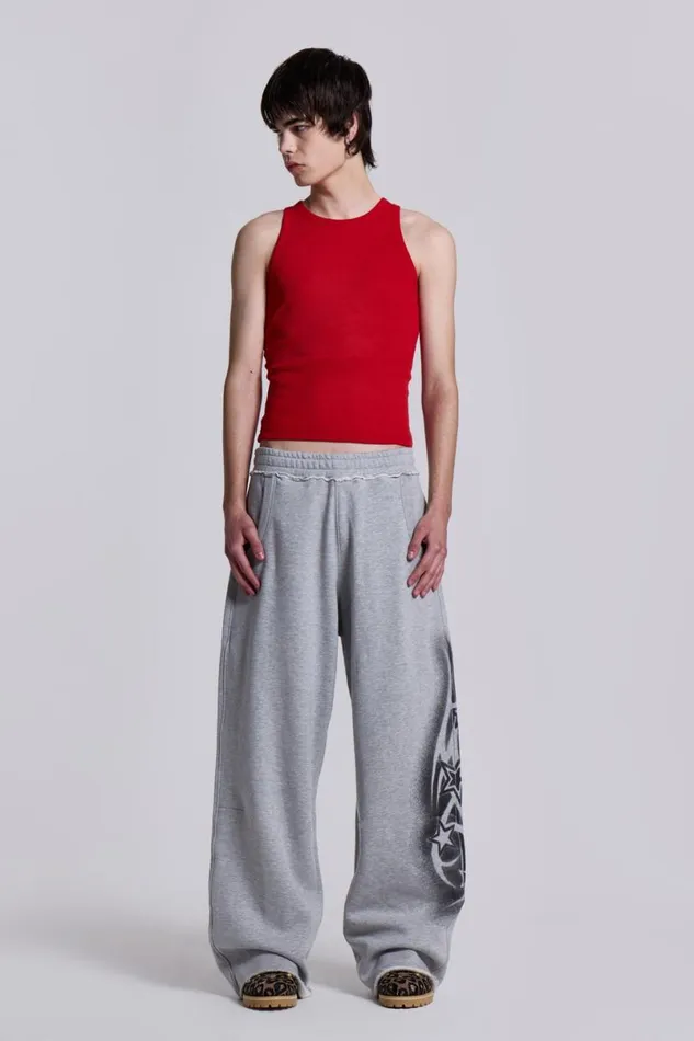 Jaded London TShirts and Vests Men NTRLS Red Ribbed Vest Red