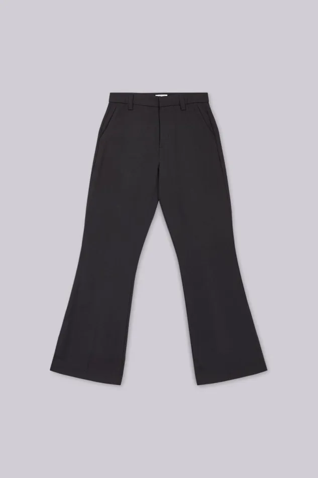 Jaded London Trousers and Pants WomenUnisex Black Stacked Bootcut Suit Pants Black