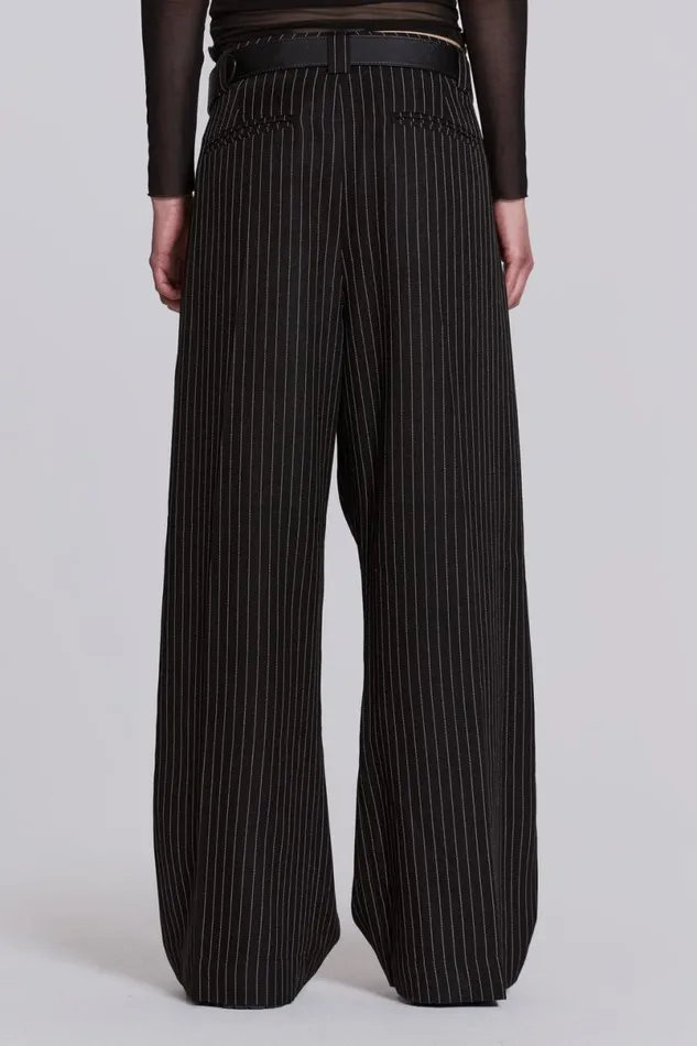Jaded London Unisex UnisexWomen Black Pinstripe Goliath Suit Pants Black