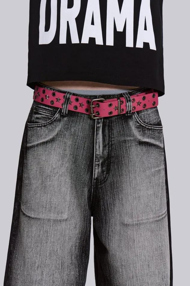Jaded London Unisex UnisexWomen Black White Wash XL Colossus Jeans Black
