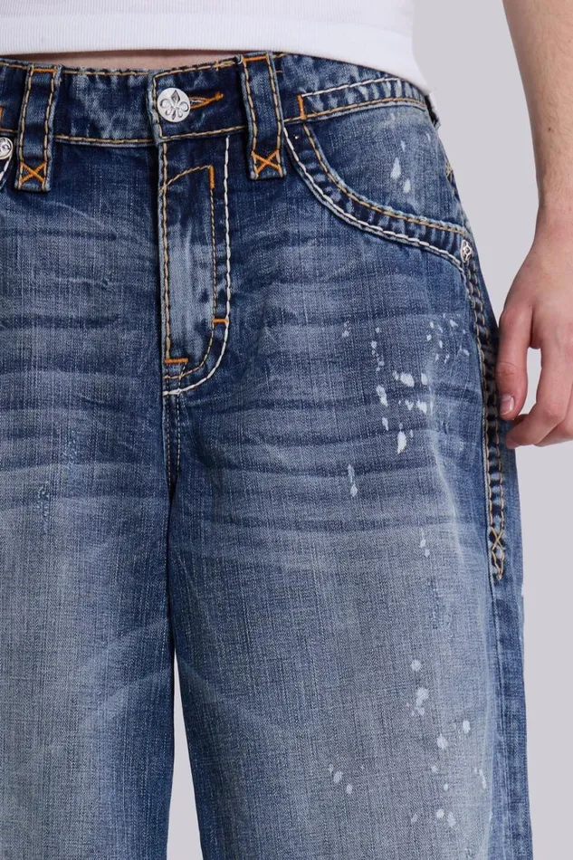 Jaded London Unisex UnisexWomen Rock Revival Axel Colossus Jeans Blue