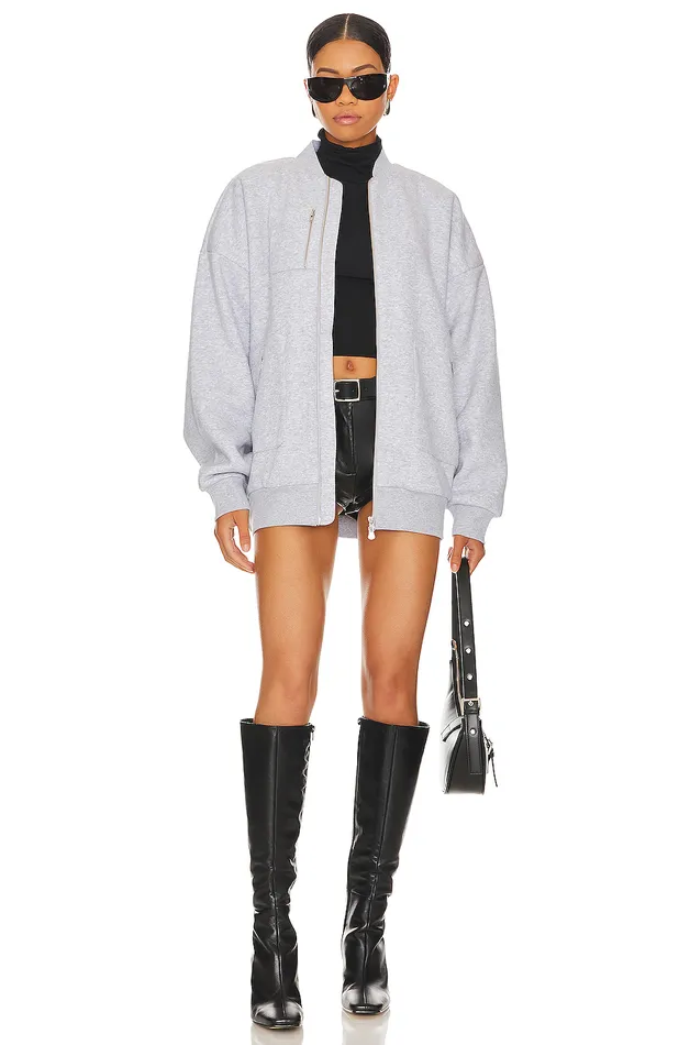 Jaida Bomber Jacket Heather Grey Women Lovers and Friends Jackets and Coats Jaida Bomber Jacket Heather Grey Women Lovers and Friends Jackets and Coats