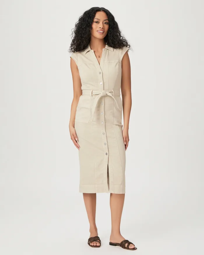 Jaxsyn Midi Dress 8211 Vintage Warm Sand Women Dresses PAIGE