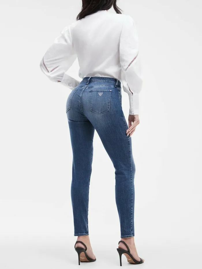 Jeans and Denim Eco Sexy Curve MidRise Skinny Jeans Carnaby Indigo GUESS Women