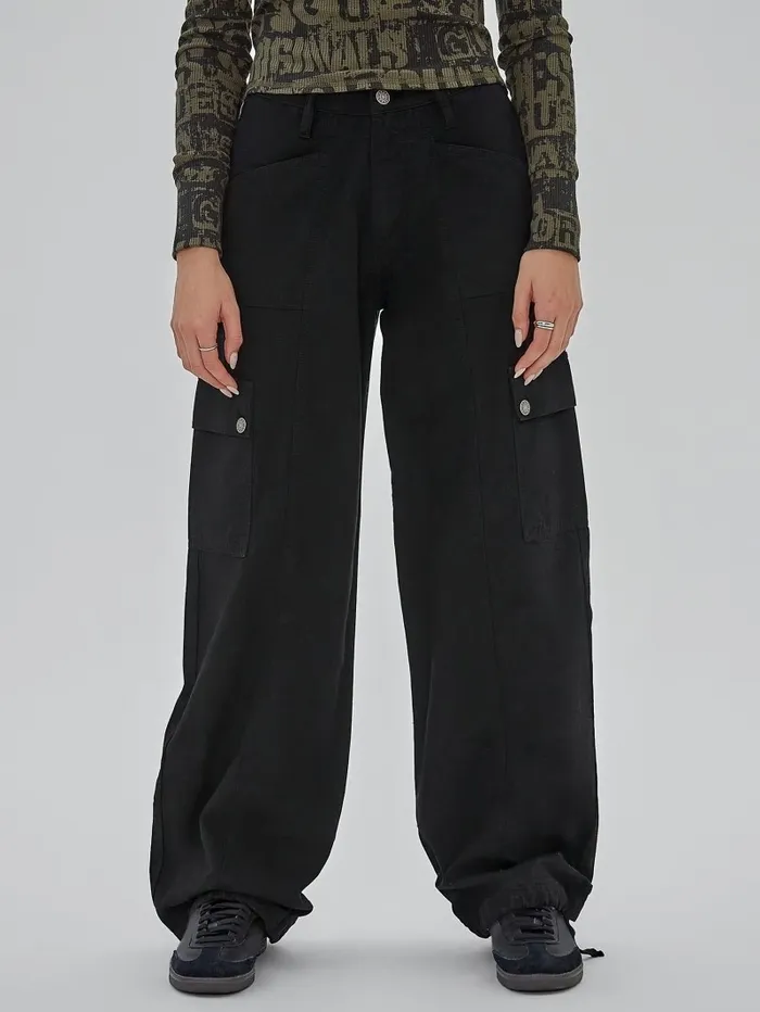 Jeans and Denim GUESS Women GUESS Originals Utility Cargo Jet Black Multi