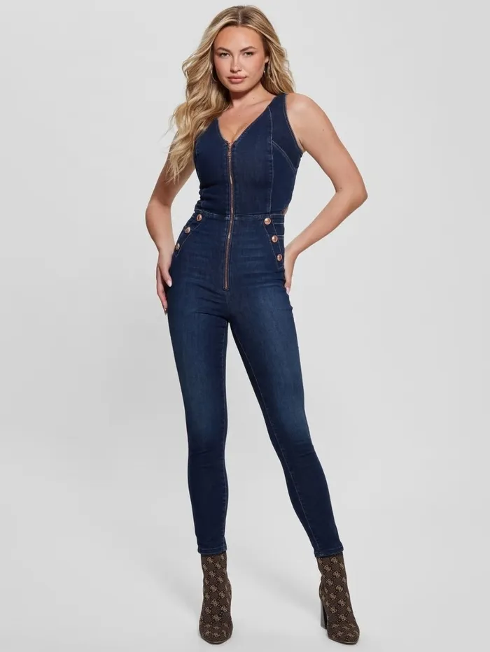 Jeans and Denim GUESS Women Reina Denim Jumpsuit Plume Dark Jeans and Denim GUESS Women Reina Denim Jumpsuit Plume Dark