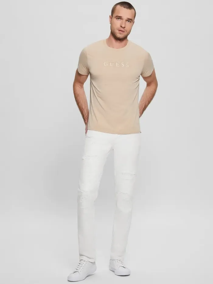 Jeans and Denim Men GUESS Eco Destroyed Tapered Jeans Rinsed Natural Destroy