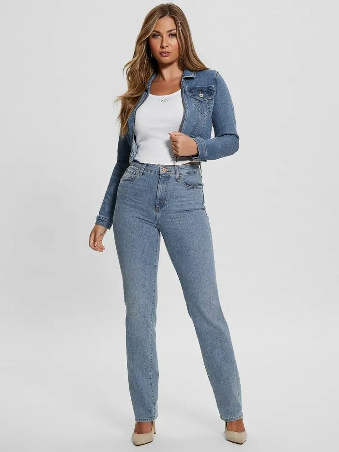 Jeans and Denim Sexy Crop Denim Jacket Boca Blue 8211 GUESS Women Jeans and Denim Sexy Crop Denim Jacket Boca Blue 8211 GUESS Women