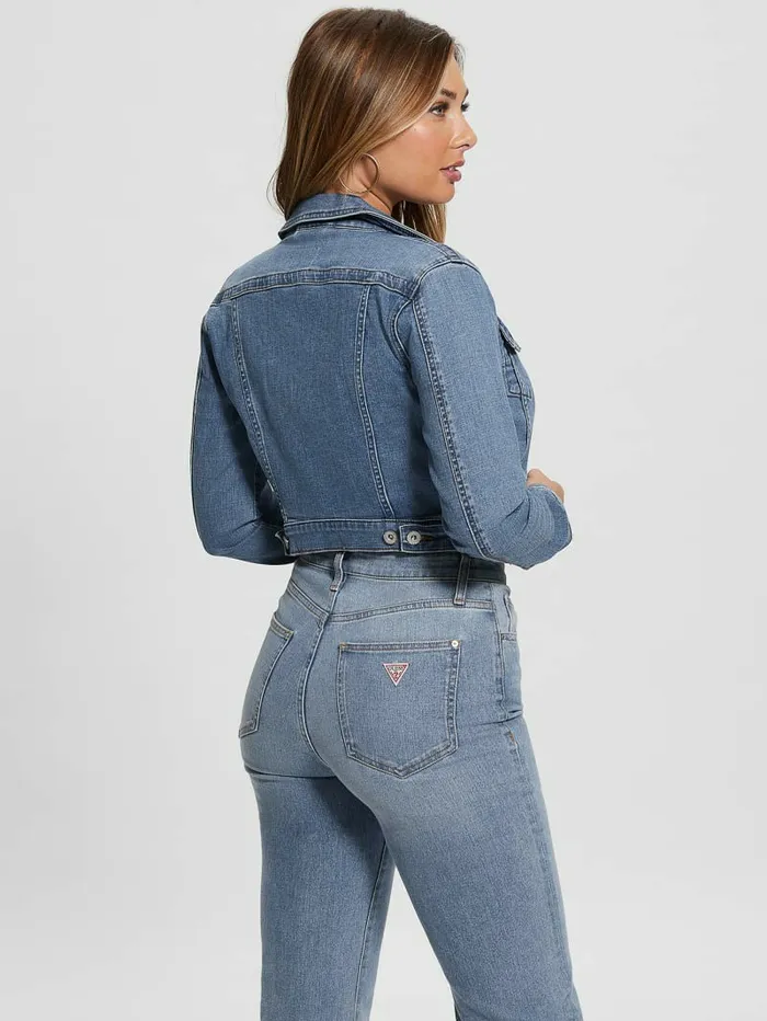 Jeans and Denim Sexy Crop Denim Jacket Boca Blue 8211 GUESS Women Jeans and Denim Sexy Crop Denim Jacket Boca Blue 8211 GUESS Women
