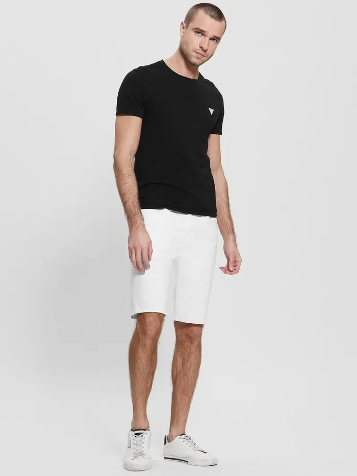Jeans and Denim Slim Destroyed Denim Shorts Optic White Destroy 8211 GUESS Men Jeans and Denim Slim Destroyed Denim Shorts Optic White Destroy 8211 GUESS Men