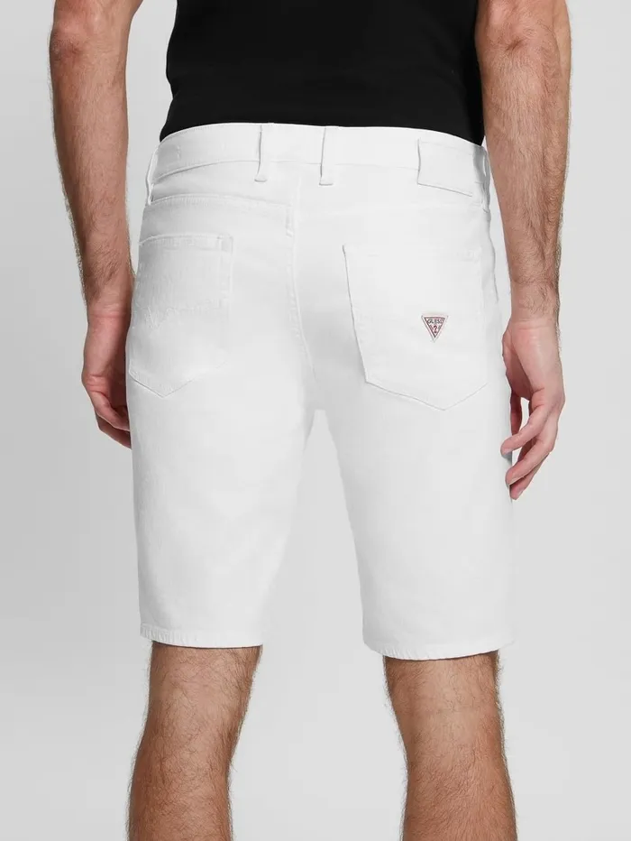 Jeans and Denim Slim Destroyed Denim Shorts Optic White Destroy 8211 GUESS Men Jeans and Denim Slim Destroyed Denim Shorts Optic White Destroy 8211 GUESS Men