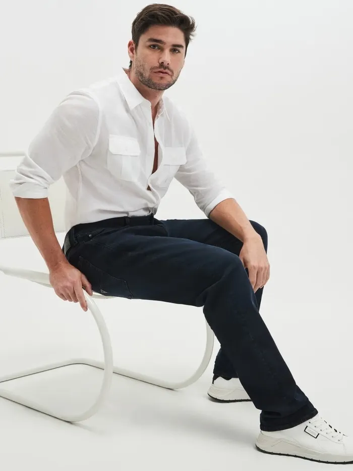Jeans and Denim Straight Jeans Dark Cast GUESS Men Jeans and Denim Straight Jeans Dark Cast GUESS Men
