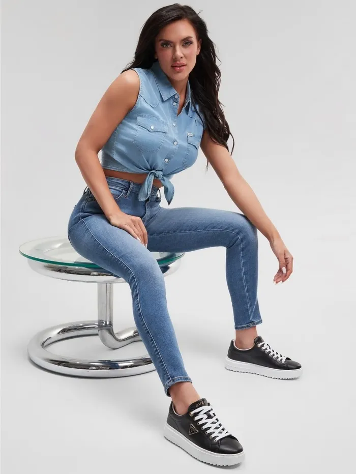 Jeans and Denim Women GUESS Eco Sexy Curve Jeans Alta Wash