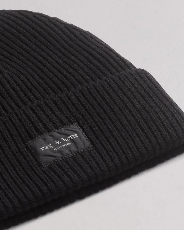 JewelryHats and Gloves rag and bone WomenMen Blake Beanie BlackChocolate BrownIvory